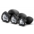 Набор из 3 черных пробок с прозрачным кристаллом-сердечком Bling Plugs Training Kit - Blush Novelties - купить с доставкой в Вологде