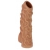Телесная насадка с венками и открытой головкой Nude Sleeve L - 14 см. - KOKOS - в Вологде купить с доставкой