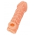 Телесная закрытая насадка с венками Cock Sleeve Size L - 17,6 см. - KOKOS - в Вологде купить с доставкой
