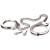 Металлические наручники Metal Leg Cuffs - Pipedream - купить с доставкой в Вологде