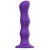Фиолетовая насадка Strap-On-Me Dildo Geisha Balls size XL - Strap-on-me - купить с доставкой в Вологде
