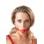 Силиконовый кляп-шар на чёрных ремешках Red Gag silicone - Orion - купить с доставкой в Вологде