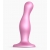 Розовая насадка Strap-On-Me Dildo Plug Curvy size M - Strap-on-me - купить с доставкой в Вологде