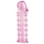 Гелевая розовая насадка на фаллос с шипами - 12 см. - Toyfa Basic - в Вологде купить с доставкой