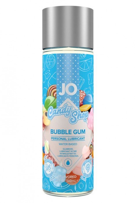 Смазка на водной основе Candy Shop Bubblegum с ароматом жвачки - 60 мл. - System JO - купить с доставкой в Вологде