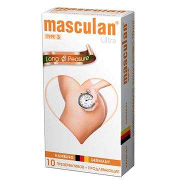 Розовые презервативы Masculan Ultra Long Pleasure с колечками, пупырышками и продлевающим эффектом - 10 шт. - Masculan - купить с доставкой в Вологде