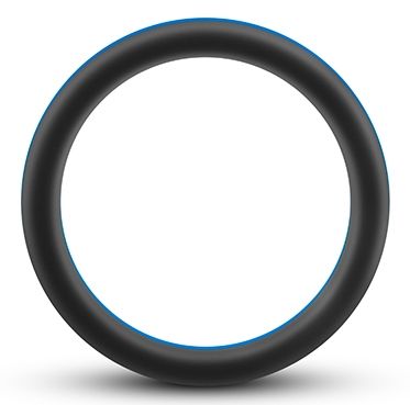 Черно-синее эрекционное кольцо Silicone Go Pro Cock Ring - Blush Novelties - в Вологде купить с доставкой