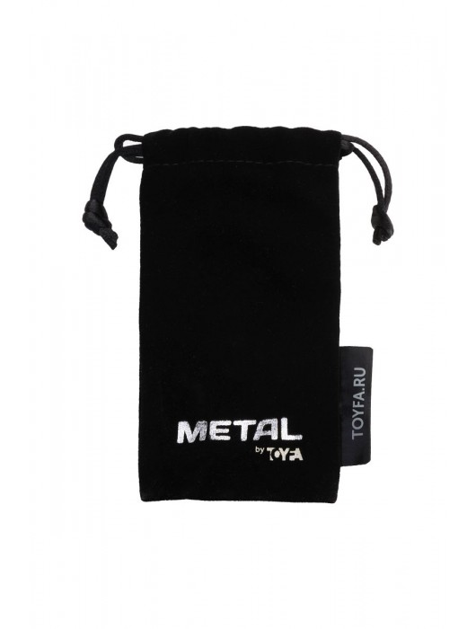 Серебристая коническая анальная пробка с красным кристаллом-сердечком - 7 см. - ToyFa - купить с доставкой в Вологде