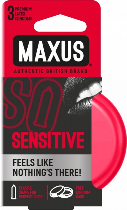 Ультратонкие презервативы в железном кейсе MAXUS Sensitive - 3 шт. - Maxus - купить с доставкой в Вологде