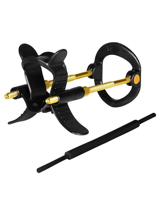 Черно-золотистый экстендер для пениса Sex Expert - Sex Expert - в Вологде купить с доставкой