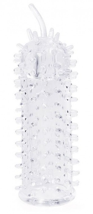 Закрытая рельефная насадка Crystal sleeve с усиками - 12 см. - Erowoman-Eroman - в Вологде купить с доставкой