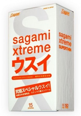 Ультратонкие презервативы Sagami Xtreme SUPERTHIN - 15 шт. - Sagami - купить с доставкой в Вологде