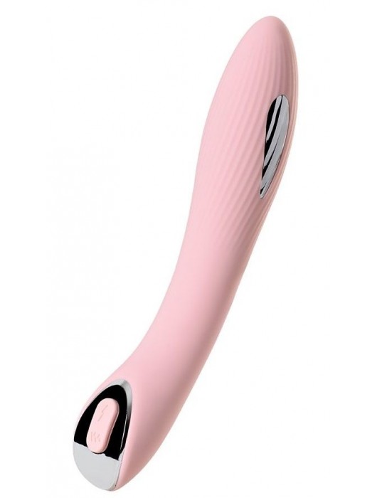 Розовый силиконовый вибратор с электростимуляцией TESLA G-POINT - 21 см. - ToyFa - купить с доставкой в Вологде