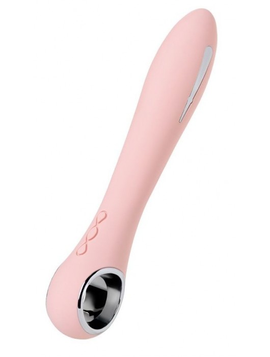 Розовый силиконовый вибратор с электростимуляцией GALVANI VIBE - 21 см. - ToyFa - купить с доставкой в Вологде
