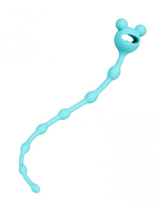 Мятная силиконовая анальная цепочка Froggy - 27,4 см. - ToyFa