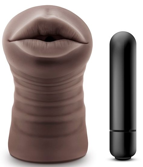 Коричневый мастурбатор-ротик Heather - Blush Novelties - в Вологде купить с доставкой