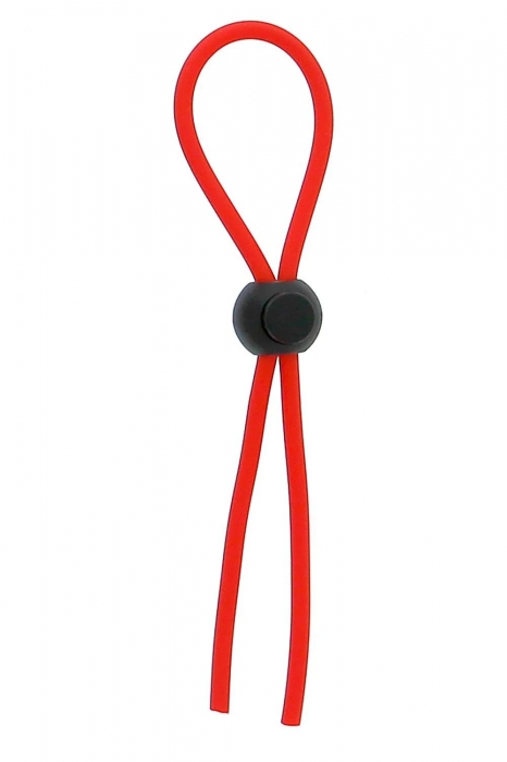 Красное эрекционное лассо с одной бусиной-утяжкой STRETCHY THIN LASSO - Dream Toys - в Вологде купить с доставкой