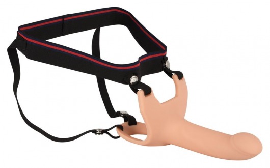 Силиконовый полый страпон на ремнях Silicone Strap-on - 16 см. - Orion - купить с доставкой в Вологде