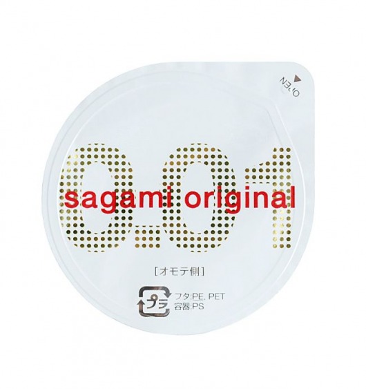 Супертонкий презерватив Sagami Original 0.01 - 1 шт. - Sagami - купить с доставкой в Вологде