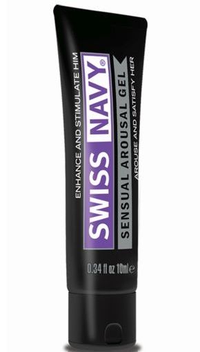 Возбуждающий гель-лубрикант на водной основе Sensual Arousal Lubricant - 10 мл. - Swiss navy - купить с доставкой в Вологде