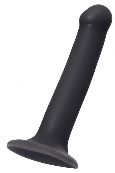 Черный фаллос на присоске Silicone Bendable Dildo M - 18 см. - Strap-on-me - купить с доставкой в Вологде
