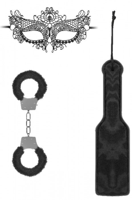 Черный игровой набор Introductory Bondage Kit №4 - Shots Media BV - купить с доставкой в Вологде