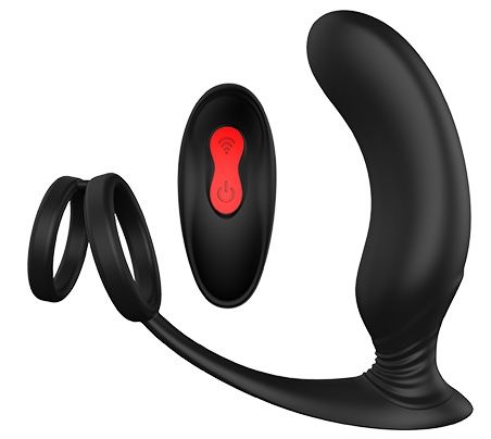 Черный массажер простаты REMOTE P-PLEASER - Dream Toys - в Вологде купить с доставкой
