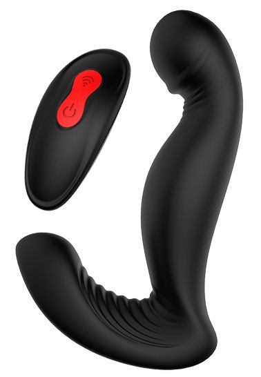 Черный вибромассажер простаты SWIRLING P-PLEASER - Dream Toys - в Вологде купить с доставкой