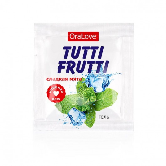Пробник гель-смазки Tutti-frutti со вкусом мяты - 4 гр. - Биоритм - купить с доставкой в Вологде