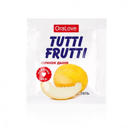 Пробник гель-смазки Tutti-frutti со вкусом сочной дыни - 4 гр. - Биоритм - купить с доставкой в Вологде