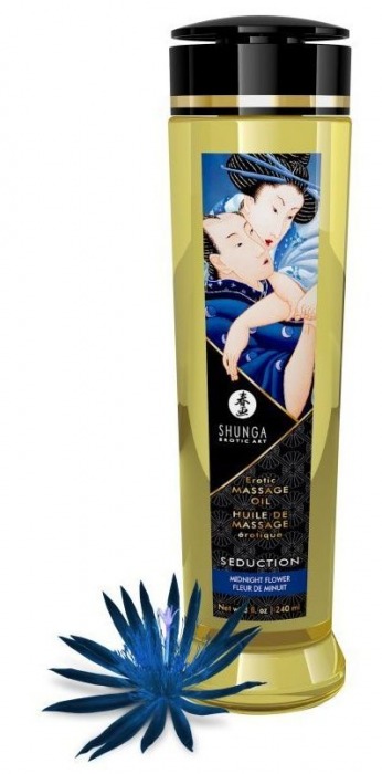 Массажное масло с ароматом ночных цветов Seduction - 240 мл. - Shunga - купить с доставкой в Вологде