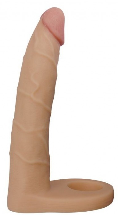 Телесная насадка-фаллоимитатор для двойного проникновения - 17 см. - Lovetoy - купить с доставкой в Вологде
