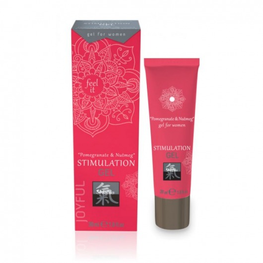 Возбуждающий интимный гель для двоих STIMULATION GEL Pomegranate   Nutmeg - 30 мл. - Shiatsu - купить с доставкой в Вологде