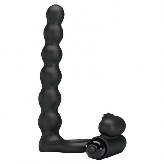 Черная насадка для двойной стимуляции Hercules Penis Sheath III - 15,3 см. - Baile - купить с доставкой в Вологде