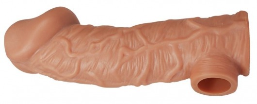 Телесная насадка на фаллос с фиксацией мошонки EXTREME SLEEVE - 15,6 см. - KOKOS - в Вологде купить с доставкой