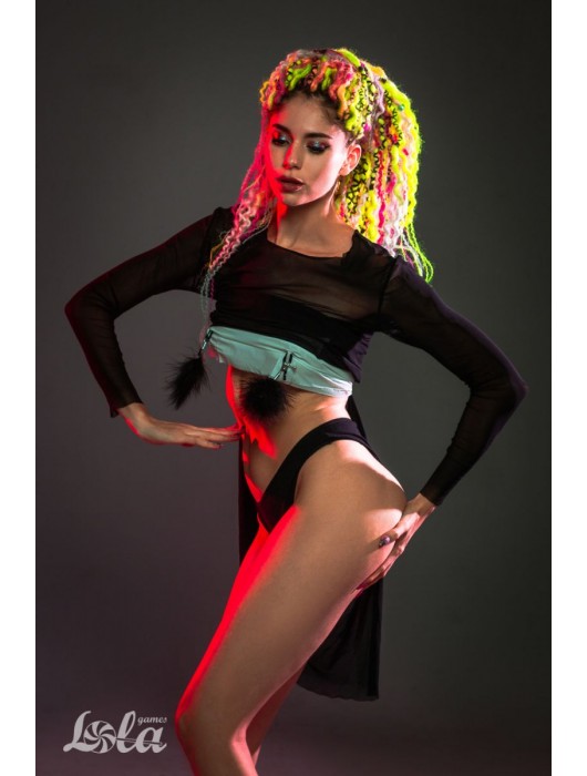 Зажимы на соски с черным пухом Euphoric - Lola Games - купить с доставкой в Вологде