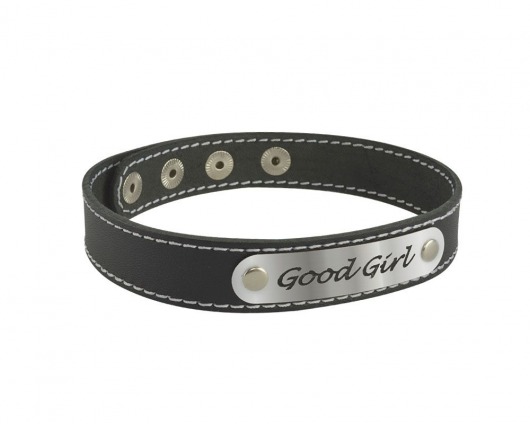Чокер с белой строчкой Good Girl - Sitabella - купить с доставкой в Вологде