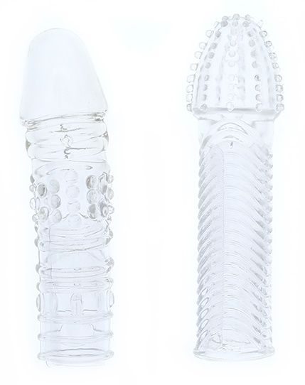 Комплект из 2 прозрачных насадок на пенис PENIS EXTENDER PACK - Dream Toys - в Вологде купить с доставкой
