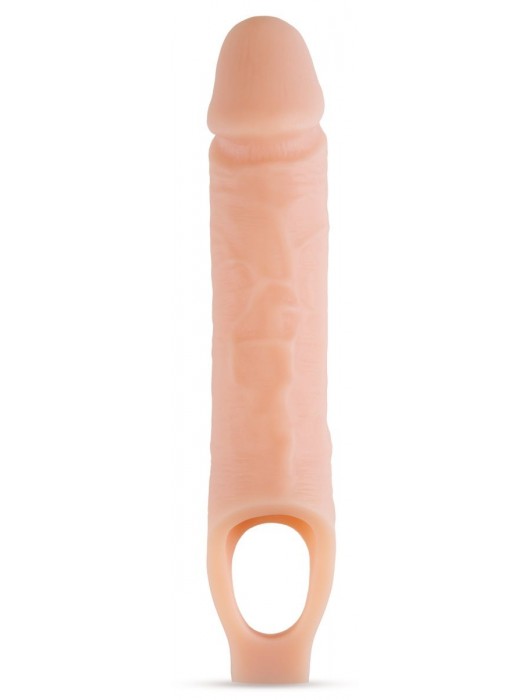 Телесный реалистичный фаллоудлинитель 10 Inch Silicone Cock Sheath Penis Extender - 25,4 см. - Blush Novelties - в Вологде купить с доставкой