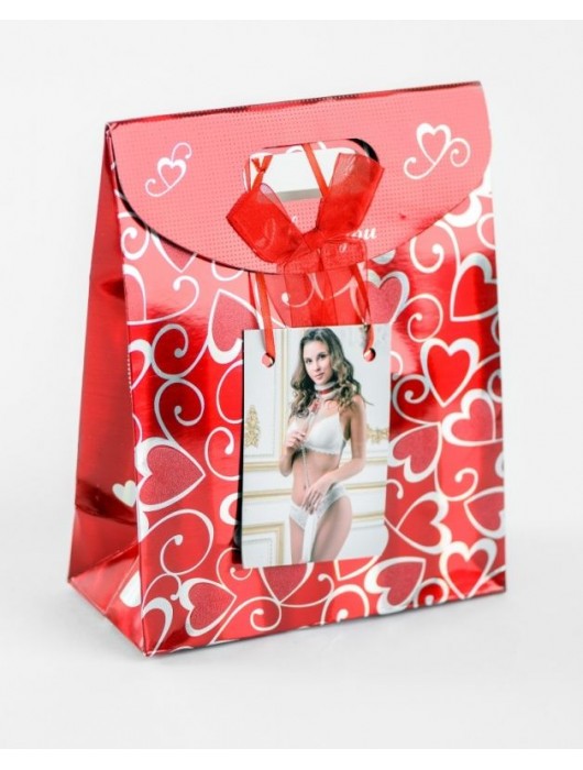 Бело-красный ошейник из натуральной кожи с нежным мехом - БДСМ Арсенал - купить с доставкой в Вологде