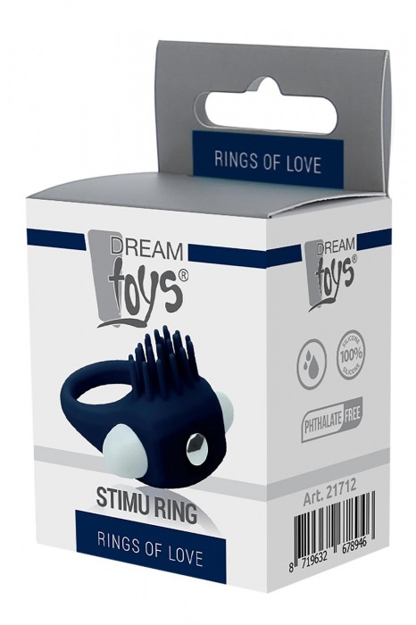 Синее эрекционное виброкольцо STIMU RING - Dream Toys - в Вологде купить с доставкой