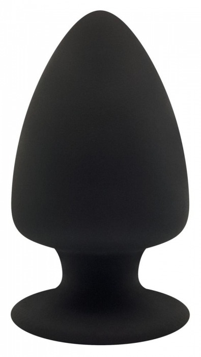Черная анальная втулка Premium Silicone Plug M - 11 см. - Adrien Lastic