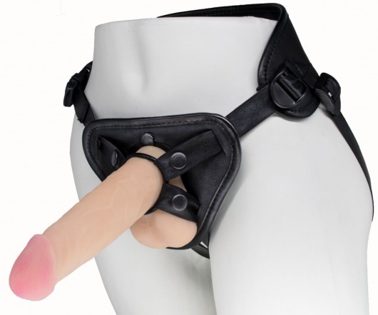 Пояс харнесс BEST UNI strap с 2 насадками - 18 и 22 см. - LOVETOY (А-Полимер) - купить с доставкой в Вологде