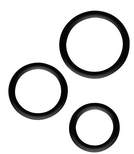 Набор из 3 эрекционных колец SILICONE COCKRINGS - Dream Toys - в Вологде купить с доставкой