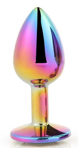 Голографическая анальная втулка с радужным кристаллом - 7,1 см. - Dream Toys - купить с доставкой в Вологде