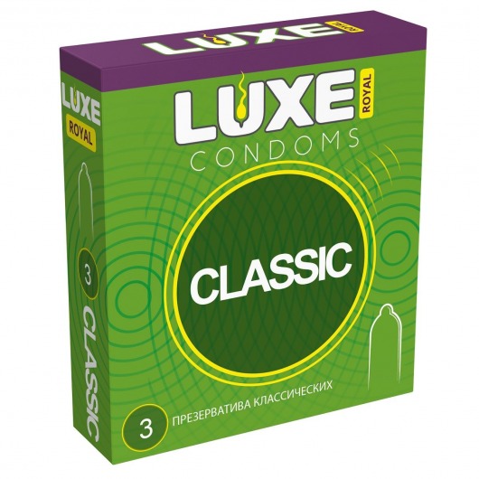 Гладкие презервативы LUXE Royal Classic - 3 шт. - Luxe - купить с доставкой в Вологде