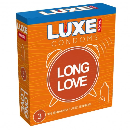 Презервативы с продлевающим эффектом LUXE Royal Long Love - 3 шт. - Luxe - купить с доставкой в Вологде