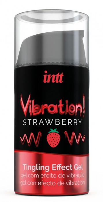 Жидкий интимный гель с эффектом вибрации Vibration! Strawberry - 15 мл. - INTT - купить с доставкой в Вологде