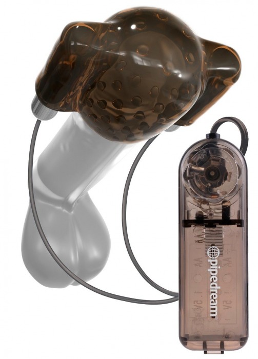 Дымчатый вибростимулятор головки пениса Dual Vibrating Head Teaser - Pipedream - в Вологде купить с доставкой