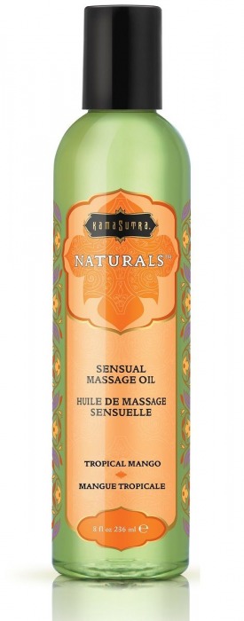 Массажное масло Naturals Tropical Mango с ароматом манго - 236 мл. - Kama Sutra - купить с доставкой в Вологде